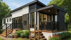 Floor plan from https://www.youtube.com/watch?v=GnsG1Fbgn6Q&list=PL3uaglHV69YXmA0EMXCuI39lZmQALeiMe&index=1 Why This 504 Sq Ft CA Park Model Might Be The Most Livable Yet? Price: Start $40K Size: 504 Sq Ft 3 Beds 1 Bath Location: CA | Tiny House Big Living