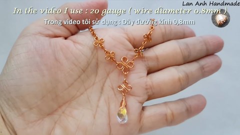 Simple chain - lucky clover leaf, butterfly - Basic Guide 521