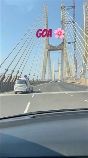 ✨ Crossing the Iconic Atal Setu – Goa’s Longest Cable-Stayed Bridge 🌉#GoaVibes #AtalSetu #india