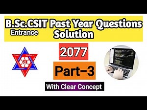 B.Sc.CSIT Entrance Preparation || Model Set-2077 Solution Part-3 Physics !