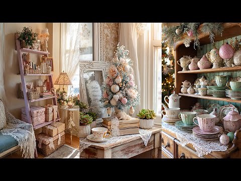 🎄 Shabby Chic Christmas Inspiration | Vintage Holiday Decor Ideas for a Cozy Home 2025
