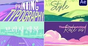 Hand Drawn Painting Typography for After Effects
