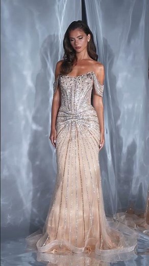 Ladivine CD654 ✨ Luxury Beaded Mermaid Evening Gown | Formal Dress, Gala & Pageant Glam