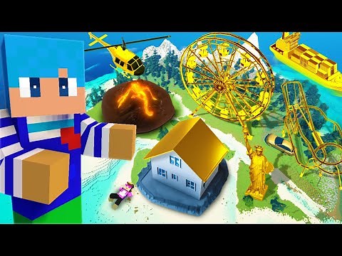 100円 vs 1億円の島作り対決！【まいくら / マインクラフト】