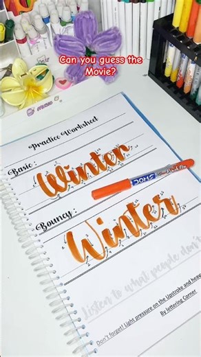 Satisfying Winter Calligraphy tutorial for beginners #handwriting #lettering #calligraphy #winter