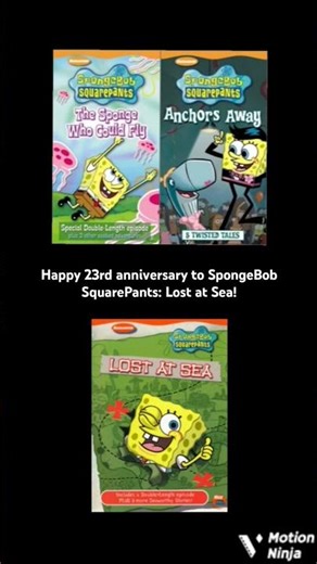 Happy 23rd Anniversary to SpongeBob SquarePants: Lost at Sea (VHS and DVD)