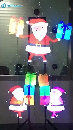 Christmas tree 3D hologram fan