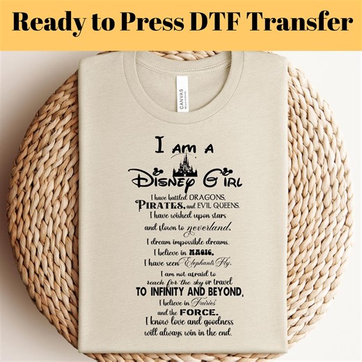 Disney Trip 2026 DTF Transfer, I Am A Disney Girl Ready to Press, Disney Characters DTF, to Infinity and Beyond Dtf, Star Wars Dtf - Etsy
