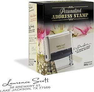 Return Address Stamp - Self Inking Rubber Address Stamp - Customize Online - Style RA242 - Choose from 15 Ink Colors