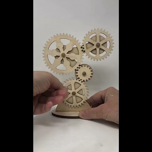 Desktop Gear Art for Scroll Saw or Laser Cutter