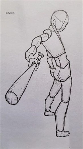 How to draw poses #art #sketching #shorts #skyketch