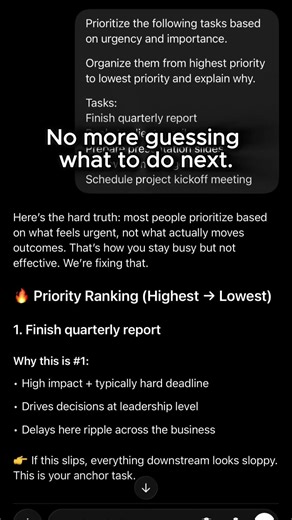 No more guessing what to do next.