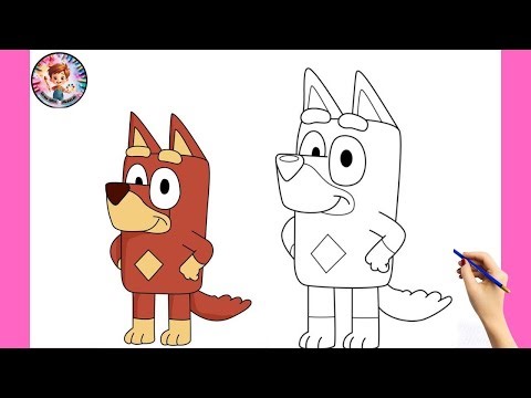 Bluey Rusty Drawing, Painting & Coloring For Kids and Toddlers_ Kids Art