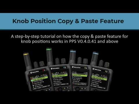 Knob Position Copy & Paste Feature on G-Series P25 Voice Pagers