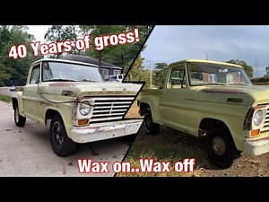 Filthy Classic Ford F100 Sitting Outside for 40 Years: Clean and Detail