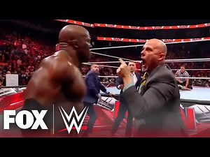 Bobby Lashley fired by Adam Pearce live after matchup with Seth “Freakin” Rollins | WWE on FOX