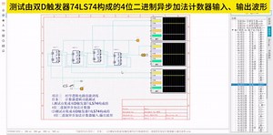 24.测试由集成双D触发器74LS74构成的4位二进制异步加法计数