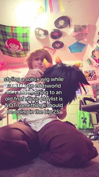 Styling a Sollux Wig: Eddsworld and FNAF Playlist Fun