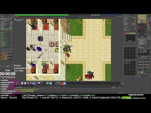 Tibia - 75 Master Sorcerer - Pierwszy dzień Magiem! stream przedłużany! 1zł=180s