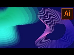 Adobe Illustrator tutorial || How to design a wave shapes gradient background