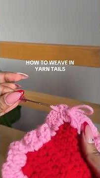 How to weave in yarn tails 🤝✨ #crochet #crochettutorial #beginnercrochet #howtocrochet #explore