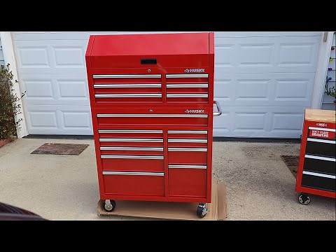Husky 41 in Wide 24.5 in Deep - 16 Drawers Tool Chest and Cabinet Combo
