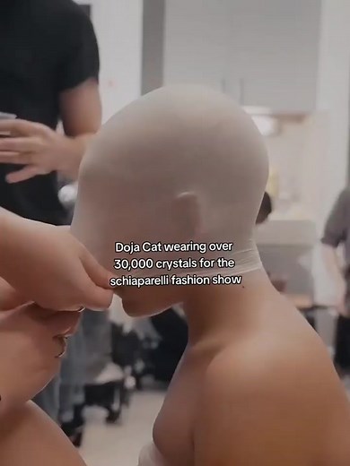 Doja Cat Crystal Outfit at Schiaparelli Fashion Show