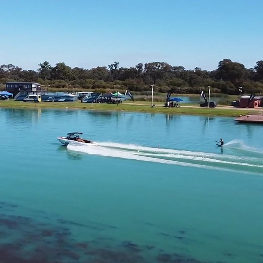 Waterski Nationals Championships in full swing behind the Response TXI. Mulwala, NSW Tournament Water Ski Australia | Malibu Boats Australia
