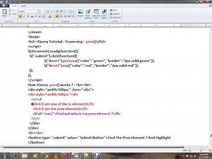 JQUERY PREV METHOD DEMO