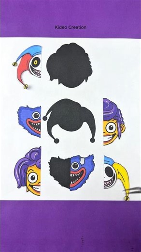 Poppy Playtime Chapter 5 Amazing paper putting puzzle challenge 🧩 #trend #poppyplaytime #art