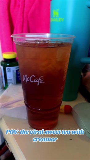 Go ahead you know you want to try it too…it does taste good to me #sweetteawithcreamer #fypシ゚viral #tryitout