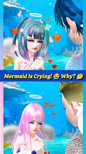 Mermaid Is Crying! 🧜‍♀️😭 But Why?! 🤔 #3danimation #shorts