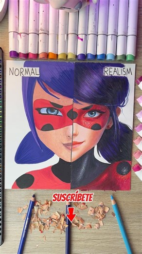 Dibujando a LADYBUG pero estilo REALISTA 😱 #dibujos #drawing #art