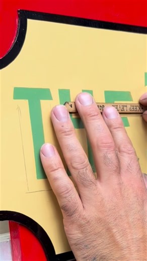 The 3D rule being put into use once again. A set of 16 rules ranging from 5mm to 20mm available from my website jobycarter.com for only £19:50 plus postage. They have proven very popular for good reason, they are so handy. Not only to lay out accurate block but also to have a set of straight rules at varying sizes at your fingertips is so handy! This is useful when marking out letters when you know all your straight thick strokes are the same width, of course all your thin strokes are the same a