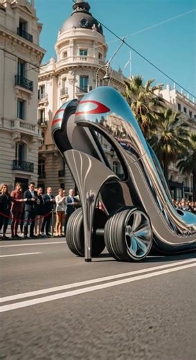 LADY -Customized High-Heel Shoe Car Silver- Stylish Ride For Fashion Lovers #fashion #style #heels
