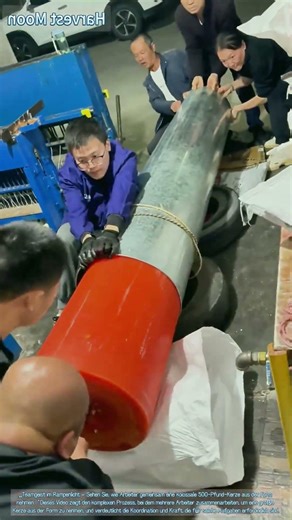 Titel:Gießen von riesigen Kerzen: Die Früchte der Teamarbeit 🕯↓