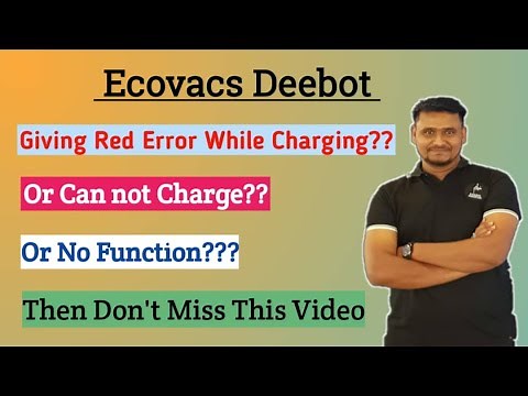 Why Ecovacs Deebot giving red light error while charging?