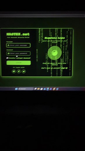 MATRIX Login Form Using HTML and CSS