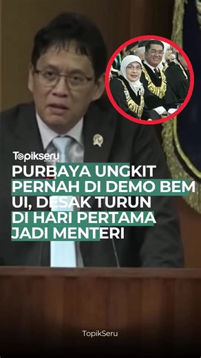 Menteri Keuangan, Purbaya Yudhi Sadewa berkelakar menyinggung pihak yang mendemonya saat berpidato di depan wisudawan-wisudawati Universitas Indonesia. “Sebenarnya Pak Rektor, saya ke sini agak takut. Karena pada waktu saya jadi menteri, hari pertama, BEM UI demo di depan depan DPR suruh saya turun, di sini mana yang demo? Ada enggak? Enggak ada ya? ” ujar Purbaya. Follow Topik Seru: Instagram: @topikserucom TikTok: topikserudotcom Facebook: Topikseru.com YouTube: Topikserucom Web: topikseru.com