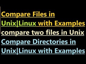 Compare Files in Unix with Examples