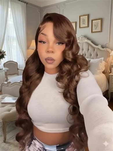Honey brown waves for the win! ✨ #HairInspo#HairGoals#WigInstall #BodyWave #BigBouncyHair