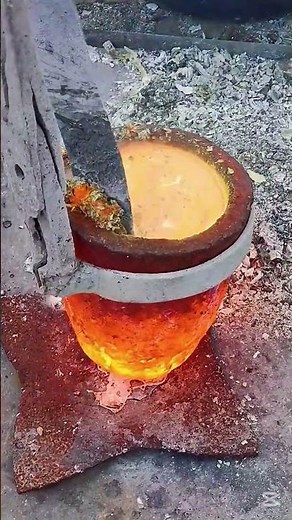 The whole process of casting bronze in the ancient method