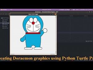 #PythonTurtleProgram || Doraemon graphics using Python Turtle programming #shorts