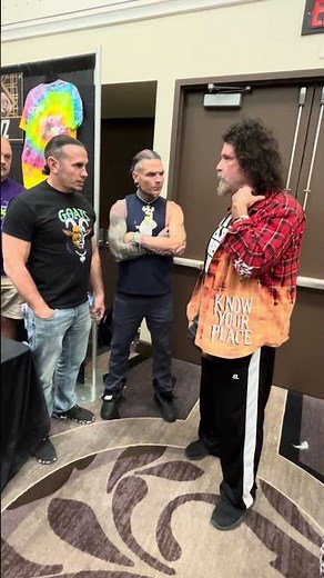The Hardy Boyz REUNITE with MICK FOLEY 😱 #fyp #shorts #wwe
