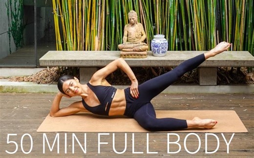 【Move With Nicole】50分钟全身普拉提垫上训练（2020.8.18）机翻字幕