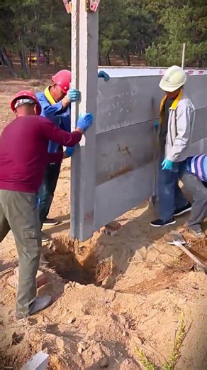 process of installing concrete land boundaries #shorts