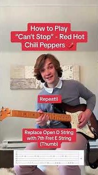 How to Play “Can’t Stop” - Red Hot Chili Peppers 🎸 #guitartok #guitartutorial #guitarlesson #