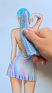 DiY Paper Doll Hair ✂️ Made using Crochet Tread & a needle 🪡 Elevate your next drawing by adding this 3D effect #art #artwork #artist #fashion #style #craft #diy #hair #hairstyle #fashiondesign #satisfying | Eyeinspired