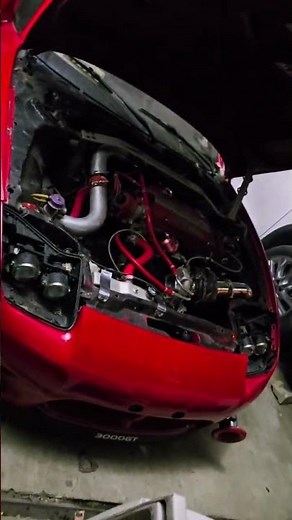 Mitsubishi 3000gt VR4 with Honda engine shooting flames