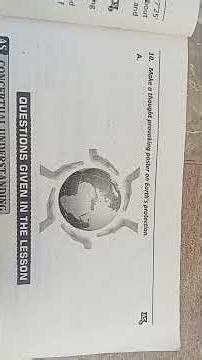 9th class Social 1st lesson Our earth Question and answers